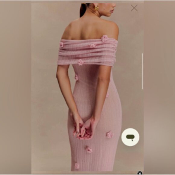 Meshki Brynn Knit Maxi dress (pastel pink) Size Small - Picture 2 of 6